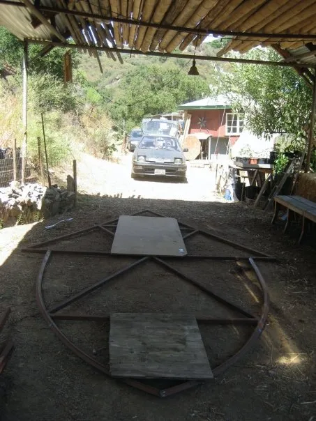 Steel ceiling under construction in Topanga