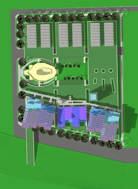 Plan of the housing complex