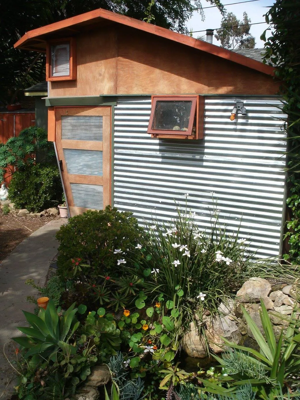 Door and metal siding